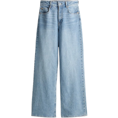 H&M Bukser & Shorts H&M Wide High Jeans - Light Denim Blue