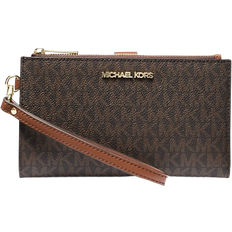 Wallets & Key Holders Michael Kors Jet Set Travel Signature Logo Smartphone Wallet - Brown