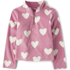 Fleece Garments The Children's Place Toddler Girl's Print Microfleece Half Zip Pullover - Purple Thistle