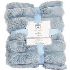 Divante Verbier Faux Fur Throw Blankets Blue (152x127cm)