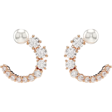 Swarovski Boucles d'oreilles Swarovski Matrix Hoop Rarrings - Rose Gold/Pearl/Transparent