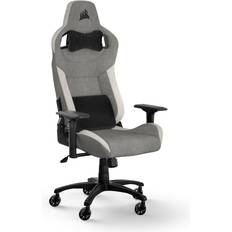 Harmaa Pelialustat Corsair T3 RUSH Fabric Gaming Chair (2023) - Grey/White