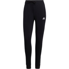 M Pants Adidas Women's Essentials 3-Stripes Fleece Pants - Black/White