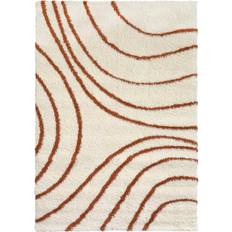 Modern Style Rugs Cosy Shaggy Terracotta Rug White, Brown 160x230cm