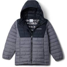 Gray Outerwear Children's Clothing Columbia Kid's Powder Lite II Hooded Jacket - City Grey/Black