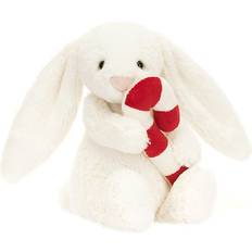 Jellycat Jouets Jellycat Bashful Bunny with Candy Cane 18cm