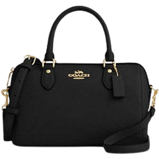 Coach Rowan Satchel Bag - Pebbled Leather/Gold/Black