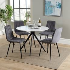 MDF Dining Sets Core Products Aspen Grey/Black/White Dining Set 39.2cm 5pcs