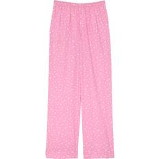 Polka Dots Sleepwear Victoria's Secret Pink Flannel Sleep Pants - Moonstone Pink/White Dots