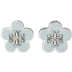 Tory burch stud Tory Burch Kira Enamel Flower Stud Earring - Silver/light Blue