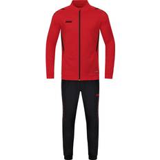 Fotboll Tracksuits Barnkläder JAKO Kid's Tracksuit Polyester Challenge - Red/Black (M9121)