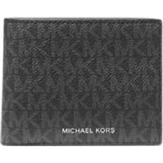 Michael Kors Men s Signature Logo Print Billfold Wallet With Passcase In Black