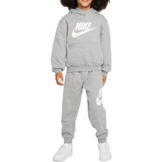 Trainingspakken NIKE Little Kid's Sportswear Club Fleece Hoodie Set - Dark Grey Heather (86L135-042)