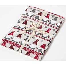 Square Tablecloths Homescapes Santa Gonk Tablecloth Grey, Red (127x127cm)