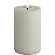 Deluxe Homeart Solid Stripe Sand LED Candle 12.5cm