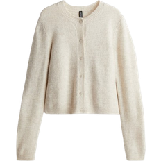 H&M Fine knit Cardigan - Light Beige Marl