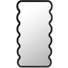 Dunelm Ribbed Wavy Black/Silver Floor Mirror 80x150cm