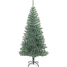 vidaXL Plastic Green/White Christmas Tree 180cm