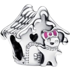 Honningkagehus Pandora Gingerbread House Charm - Silver