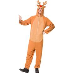 Brown Fancy Dresses Smiffys Reindeer Costume with Bodysuit