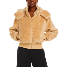 Yoga Outerwear Alo Yoga Foxy Sherpa Hooded Jacket - Camel