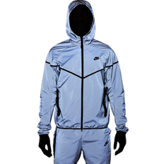 Men - Silver Clothing Nike Men's Tech Woven Flash Jacket - Reflective Silver/Black