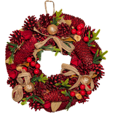 Outdoor Durable Decorations Samuel Alexander Pinecones & Berries Red Decoration 30cm