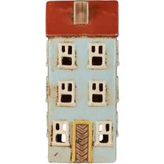 Nyhavn house Ib Laursen Ceramic House Light Blue Fyrfadsstage 20cm