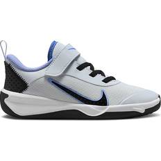 Gray Indoor Sport Shoes Children's Shoes NIKE Omni Multi-Court PSV - Football Grey/Black/Astronomy Blue/Royal Pulse