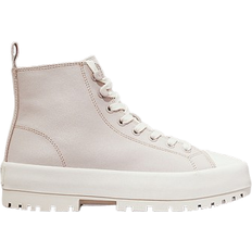 Calvin Klein Dam Sneakers Calvin Klein Suede Lug High-Top W - Eggshell/Creamy White