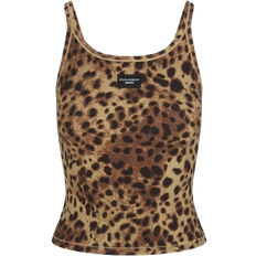 SKIMS Rib Scoop Tank Top - Leopard