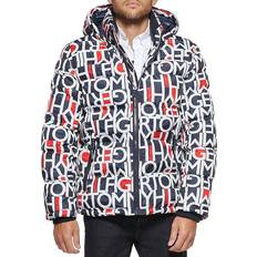 Tommy Hilfiger Outerwear Tommy Hilfiger Typographic Print Hooded Puffer Jacket - Logo Combo