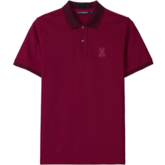 Psycho Bunny Polo Shirts Psycho Bunny Mens Malton Pique Polo Shirt - Crimson