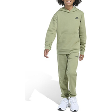 Tracksuits Adidas Big Kid's Minimal Logo Fleece Hoodie & Jogger Pants Set- Tent Green