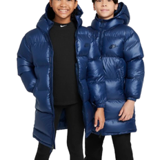 Nike kid's repel NIKE Big Kid's Sportswear Heavyweight EasyOn Therma-FIT Repel Parka with Hood - Midnight Navy/Obsidian/Midnight Navy/Obsidian (FD2842-411)