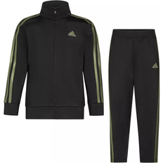 Kids adidas tracksuit adidas Big Kid's Long Sleeve Essential Tricot Set 2-piece - Black/Green