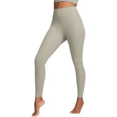 Green Leggings Nike Zenvy Rib Women's Gentle Support High Waisted 7/8 Leggings - Light Army/Black