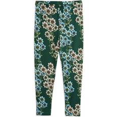 128/134 Byxor Barnkläder Mini Rodini Daisys Aop Leggings - Green