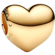 Jewellery Pandora Be Love Engravable Heart Charm - Gold