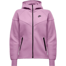 Organic Fabric - Women Sweaters Nike Sportswear Tech Fleece Windrunner Women's Full Zip Hoodie - Beyond Pink/Black