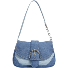 Shein ICON Women Bag, Fashionable, Personality, Sweet And Cool Girls, Y2K, Retro, Denim Print, Shoulder Bag, Hobo Bag,Teenagers