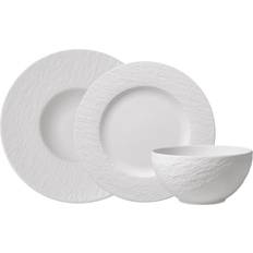 Villeroy & Boch Godkendt til mikrobølgeovn Spisestel Villeroy & Boch Manufacture Rock Blanc Spisestel 6stk
