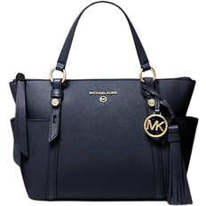 Michael Kors Sacs de courses Michael Kors MK Petite besace Nomad en cuir saffiano avec glissière supérieure Bleu ONE SIZE