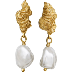 Frigg Earrings - Gold/Pearls