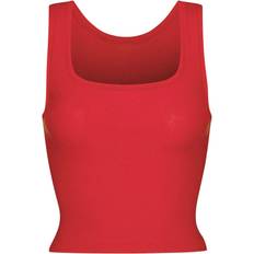 Breathable Tank Tops SKIMS Cotton Rib Tank - Cranberry