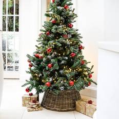 Natural Interior Details Ivyline Wicker Round Natural Christmas Tree Skirt