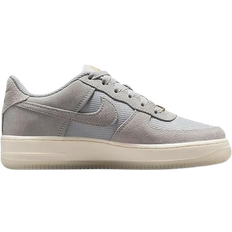 Grey Basketball Shoes Children's Shoes Nike Air Force 1 LV8 GS - Light Smoke Grey/Cement Grey/Metallic Gold/Light Smoke Grey