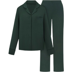 Grün Schlafanzüge SKIMS Sleep Long Sleeve Button Up Set - Spruce