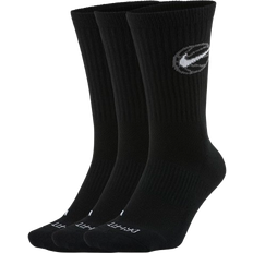 Nike Everyday Crew Basketball Socks 3-pack - Black/White