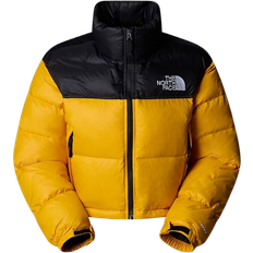 The North Face Geel Buitenkleding The North Face Nuptse Korte Jas Voor Dames - Summit Gold/TNF Black